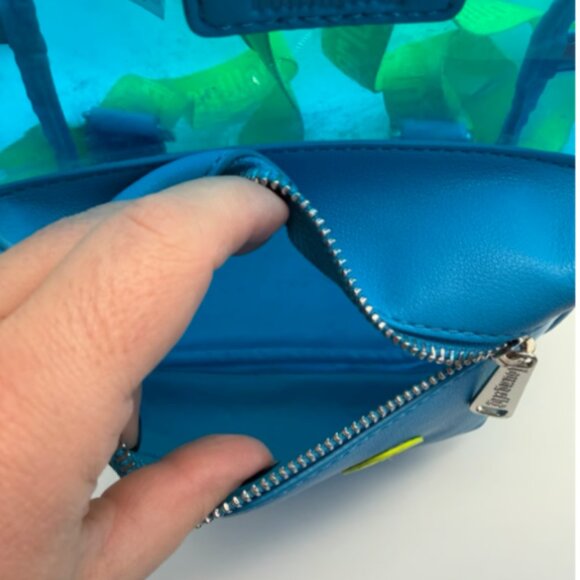 Disney Parks Loungefly Clear Blue Mini Backpack Walt Disney World Edition - Rare - Picture 10 of 10